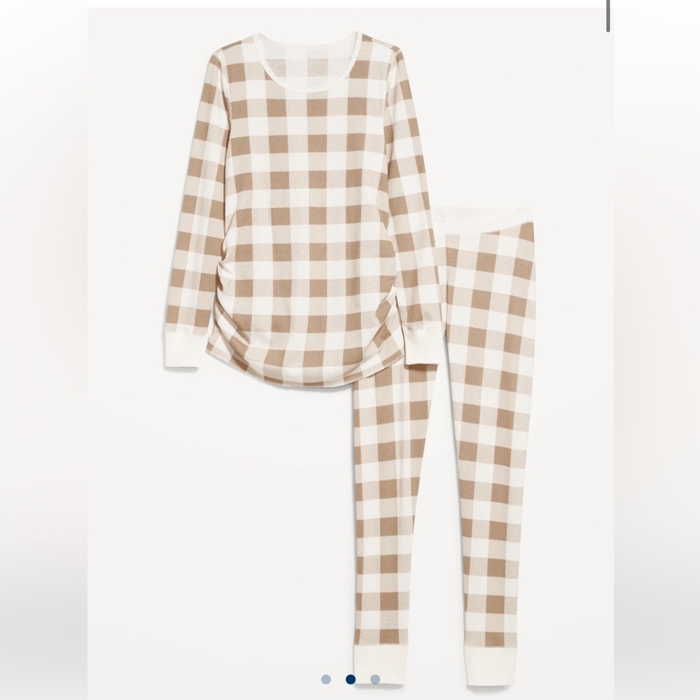 Maternity Waffle Pajama Set
